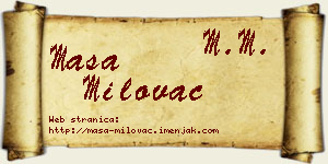 Maša Milovac vizit kartica
